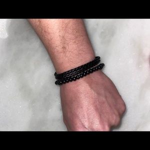 Men’s bracelet’s, plastic, black